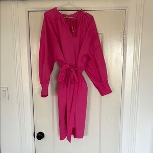 Boss Pink Bishop Sleeve Sundress for Weddings